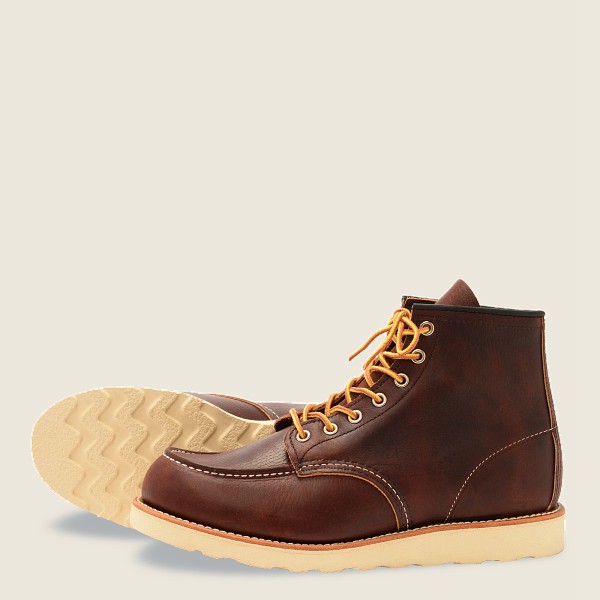 Bottes Red Wing Heritage - Classic Moc - 6-Inch Oil-Slick Cuir - Marron - Homme 302EVSUKC